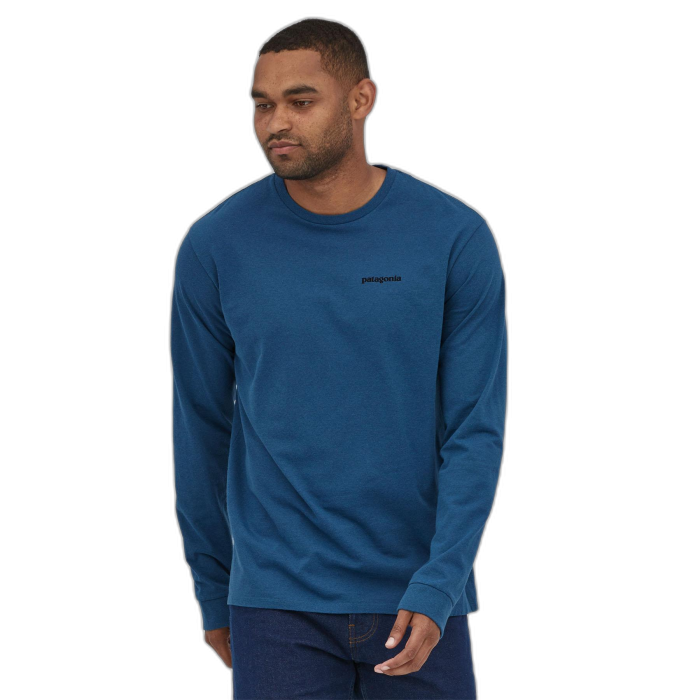 Koszulka męska PATAGONIA P-6 Logo L/S /  niebieski