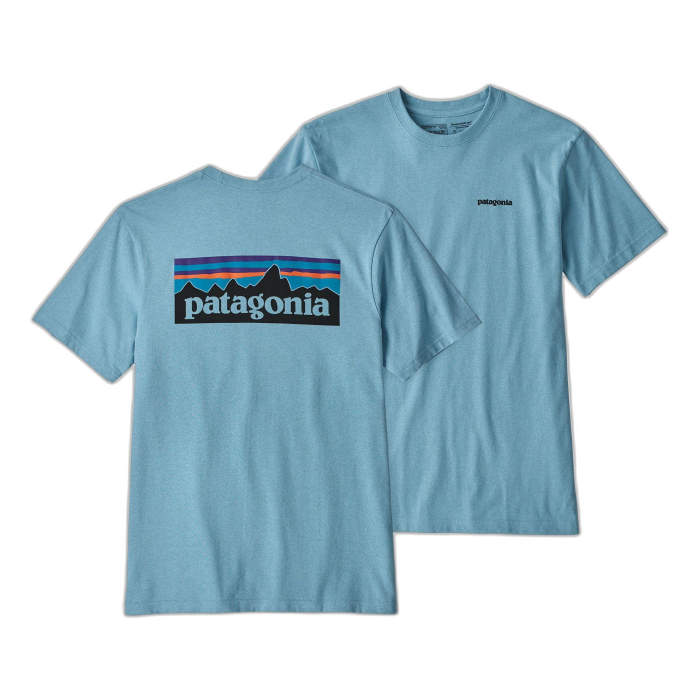 Koszulka męska PATAGONIA P-6 Logo S/S /  niebieski