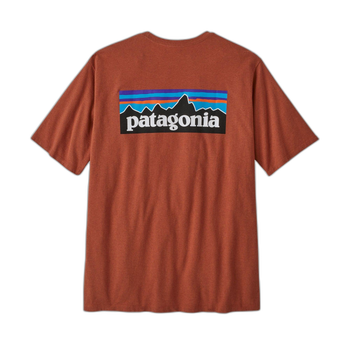 Koszulka męska PATAGONIA P-6 Logo S/S /  czerwony
