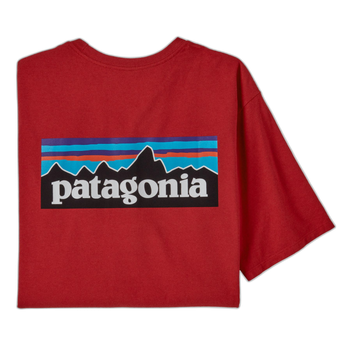 Koszulka męska PATAGONIA P-6 Logo S/S /  czerwony