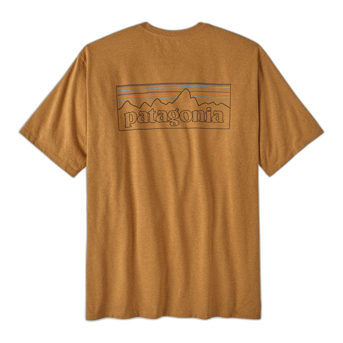 Koszulka męska PATAGONIA P-6 Logo S/S /  brązowy