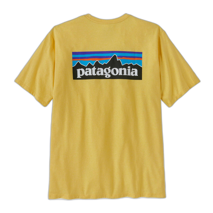Koszulka męska PATAGONIA P-6 Logo S/S /  żółty