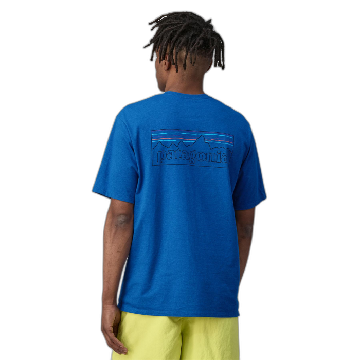 Koszulka męska PATAGONIA P-6 Logo S/S /  niebieski