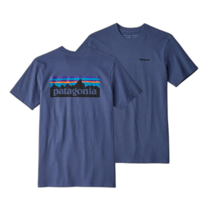 Koszulka męska PATAGONIA P-6 Logo S/S /  niebieski