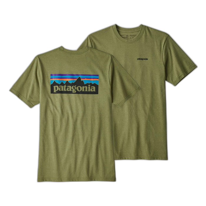 Koszulka męska PATAGONIA P-6 Logo S/S /  zielony