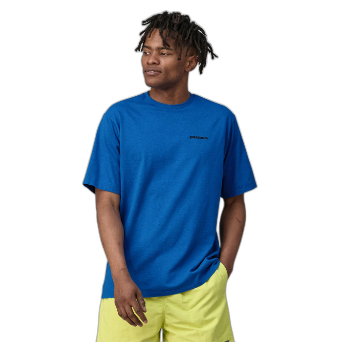 Koszulka męska PATAGONIA P-6 Logo S/S /  niebieski