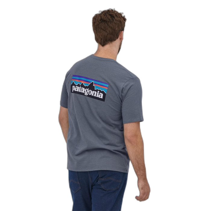 Koszulka męska PATAGONIA P-6 Logo S/S /  szary