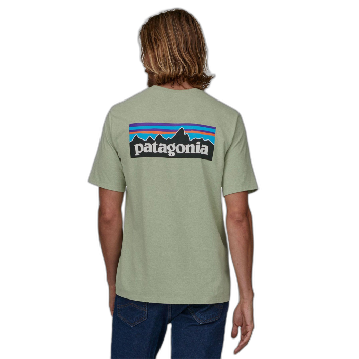 Koszulka męska PATAGONIA P-6 Logo S/S /  zielony