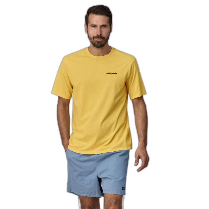 Koszulka męska PATAGONIA P-6 Logo S/S /  żółty
