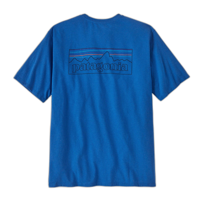 Koszulka męska PATAGONIA P-6 Logo S/S /  niebieski