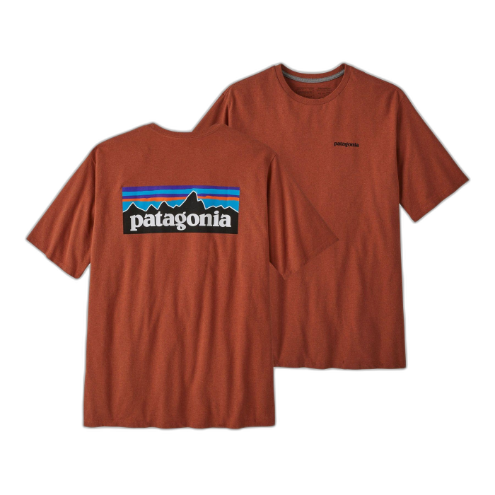 Koszulka męska PATAGONIA P-6 Logo S/S /  czerwony