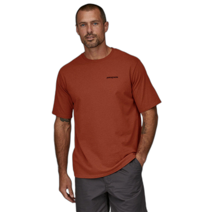 Koszulka męska PATAGONIA P-6 Logo S/S /  czerwony