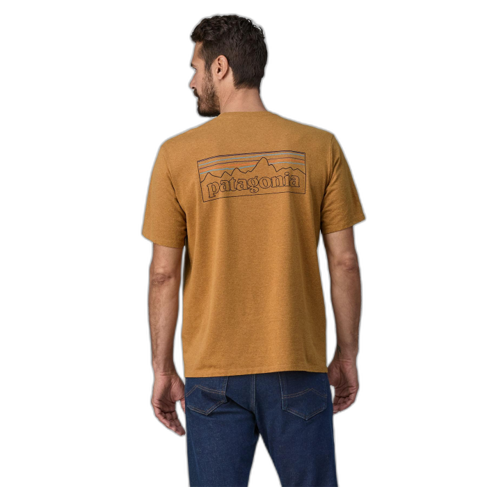 Koszulka męska PATAGONIA P-6 Logo S/S /  brązowy