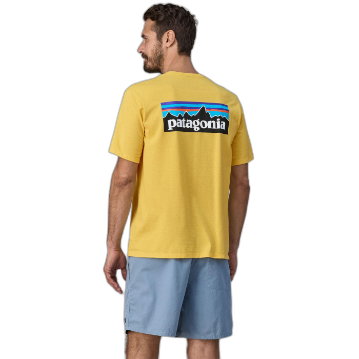 Koszulka męska PATAGONIA P-6 Logo S/S /  żółty