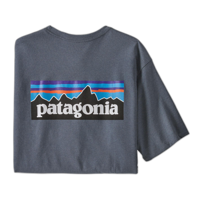 Koszulka męska PATAGONIA P-6 Logo S/S /  szary
