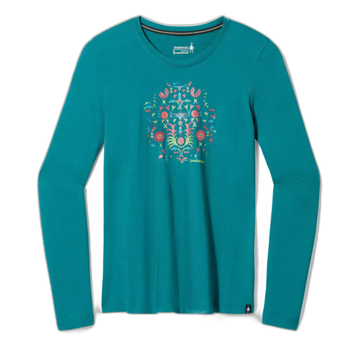 Koszulka Smartwool SW17146 Floral Tundra /  niebieski