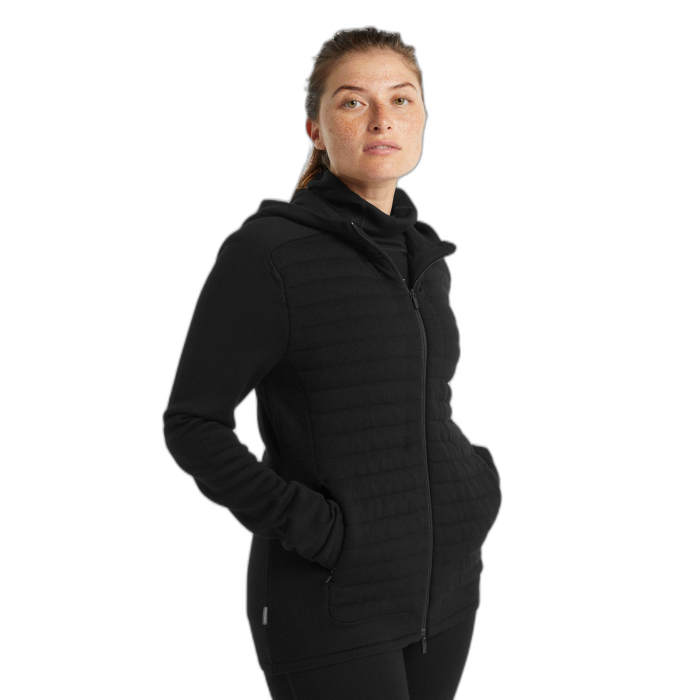 Kurtka damska ICEBREAKER Zone Knit Hoody 0A59HG /  czarny